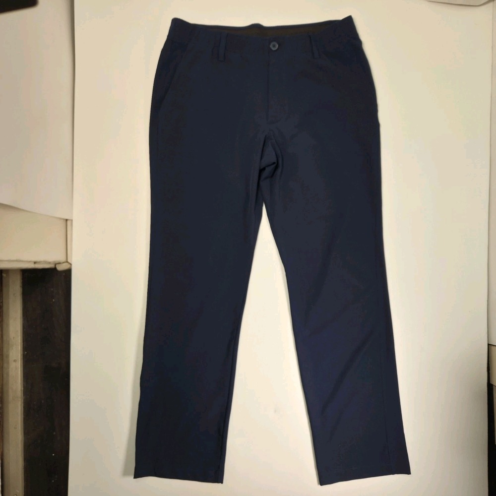Under Armour UA Drive Tapered Golf Pants Navy Blue 36x32 Polyester Stretch Mens